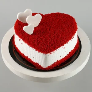 Red Velvet Heart Cake